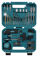 MAKITA Zestaw akcesoriów wierteł bitów + grzechotka taśma 60 el. E-15095