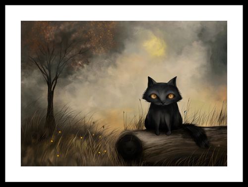 Plakat 42x29,7cm Czarny Kot na Arena.pl
