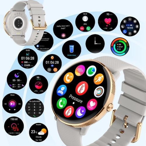 SMARTWATCH DAMSKI AMOLED PROVENTUS ROZMOWY SMS CIŚNIENIOMIERZ POMIAR TĘTNA na Arena.pl