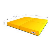 materac Kometa 100x100x10 czteroczęściowy żółty MALPISZON.PL