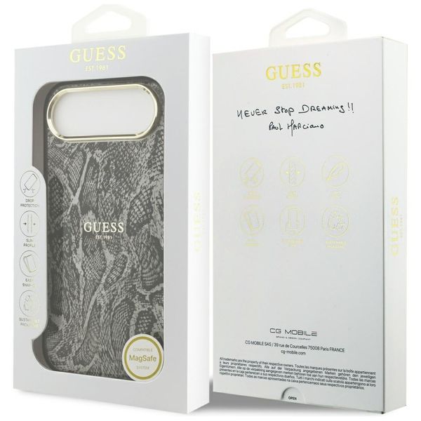Etui Guess Python Pattern MagSafe do iPhone Air czarny zdjęcie 8