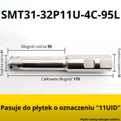 Głowica do gwintowania SMT z chłodzeniem Rozmiar: SMT31-32P11U-4C-95L-170L
