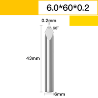 Frez do grawerowania 3.175-6.0mm VHM Rozmiar: 6.0*60°*0.2