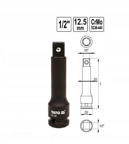 przedłużka udarowa 1/2"125mm yato na Arena.pl