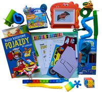 SASZETKA XL Z ZABAWKAMI NA PODRÓŻ 4-6L SENSORYCZNA TRAVELBOX NA NUDĘ DZIECI