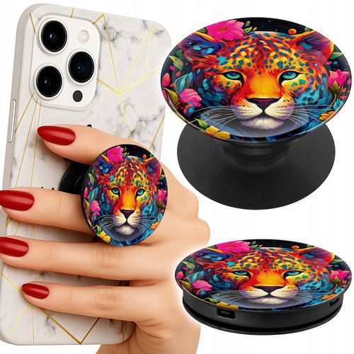 Uchwyt do telefonu Popsocket na palce/stojak KWIECISTE WZORY TYGRYS na Arena.pl