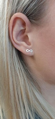 KOMPLET SREBRNY nieskończoność linia serca+GRAWER na Arena.pl