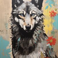 Plakat 100x100cm Przenikliwość Wilczej Natury