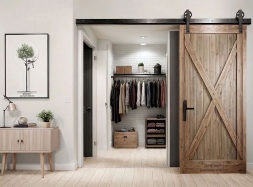 Drzwi przesuwne LOFT wzór Klasyczny, Zestaw, szyna 2m, 1 drzwi na Arena.pl