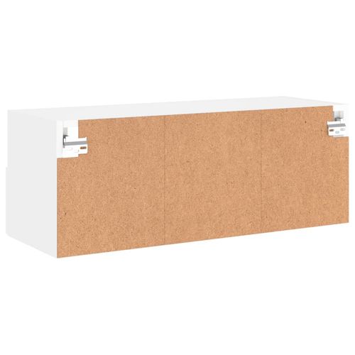 Ścienna szafka TV, biała, 80x30x30 cm, materiał drewnopochodny na Arena.pl