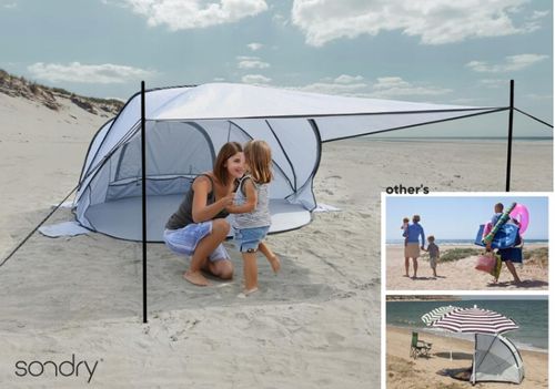 Sondry Namiot plażowy Pop Up dla 3-4 osób, z żaglem UV UPF 50+ na Arena.pl