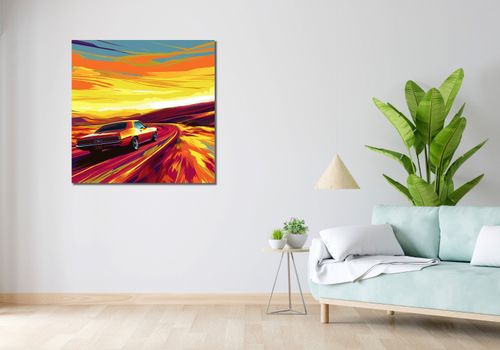 Obraz 90x90cm Pędź Przed Siebie na Arena.pl