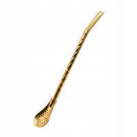 Bombilla Rosario do yerba mate 19 cm - Złota INOX