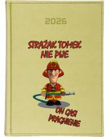 KALENDARZ A5 2026 DZIENNY KSIĄŻKOWY Z NADRUKIEM DLA STRAŻAKA Z IMIENIEM