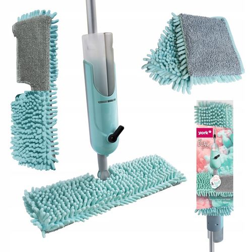 Mop Płaski ze Spryskiwaczem Obrotowy Mikrofibra do mycia i polerowania YORK na Arena.pl