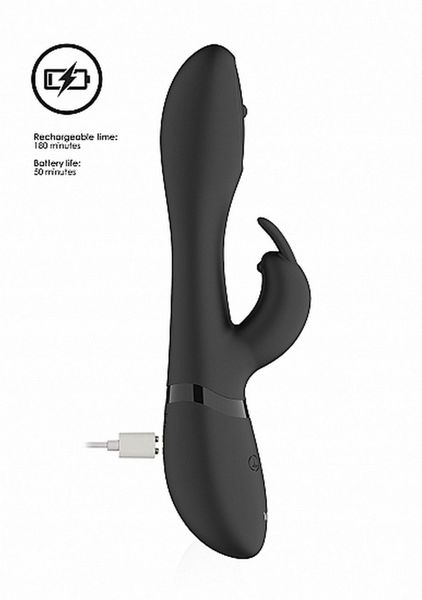 Wibrator Mira - Spinning G-spot Rabbit - Black zdjęcie 12