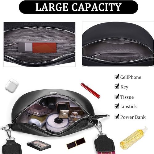 Torebka nerka damska na ozdobnym pasku czarna na Arena.pl