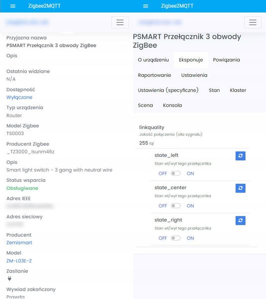Przełącznik Włącznik 3 obwód ZigBee TUYA Przycisk PSMART Biały Szkło zdjęcie 12