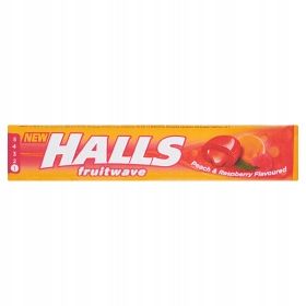 Halls Fruitwave Peach & Raspberry Cukierki 45 g zdjęcie 1