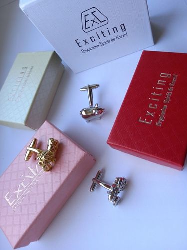 Srebrne klasyczne spinki do mankietów koszuli na Arena.pl