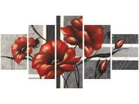 OBRAZ CZERWONE KWIATY MAKI