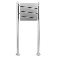 18394 Pojedyńcza skrzynka pocztowa srebrna designerska stalowa na