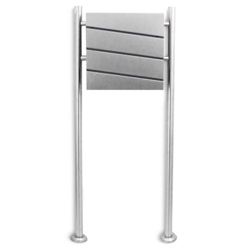 18394 Pojedyńcza skrzynka pocztowa srebrna designerska stalowa na na Arena.pl