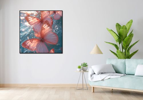 Plakat 100x100cm Świetliste Motyle na Arena.pl