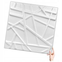 Kaseton Ścienny Sufitowy 3D Biały Panele Ścienne 50x50 0,25m2 LINE