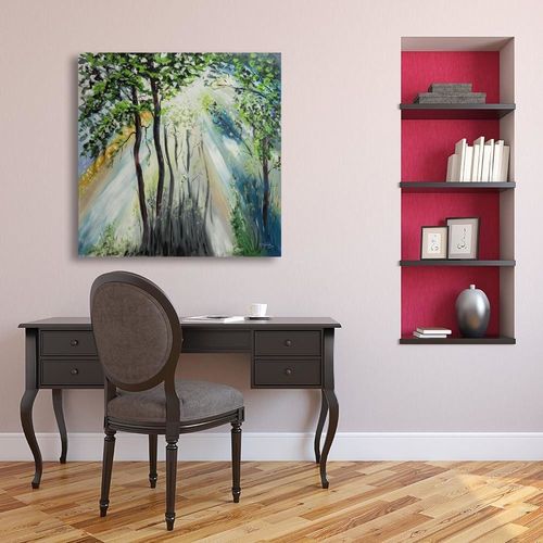 Obraz na płótnie - Canvas, Drzewa zielone 60x60 na Arena.pl