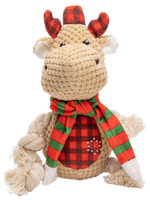 Pluszowa zabawka dla psa szarpak Rudolf z piszczałką 27x12x12cm UNIQ PETS