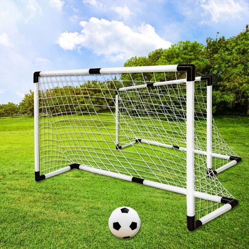 Zestaw 2 BRAMKI Do Gry W Piłkę Nożną Z Siatką Do Złożenia Pompka Igła na Arena.pl