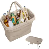 Kosz piknikowy składany silikonowy turystyczny stolik pojemnik