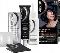 SYOSS PERMANENT COLOR FARBA DO WŁOSÓW TRWAŁA NR 1_4 GRANATOWA CZERŃ 1 SZT