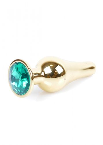 plug jewellery gold butt plug  green na Arena.pl