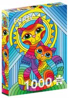 UKŁADANKA Logiczna Hobby PUZZLE Gra Manualna 1000 ELEMENTÓW Kot I Kotek