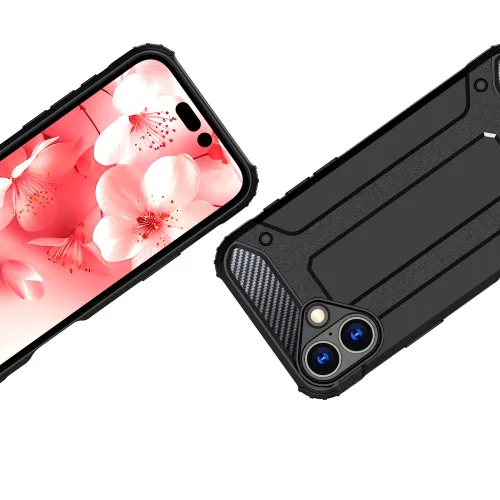 etui hybrid armor pancerne na iphone 16 plus - czarne na Arena.pl