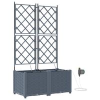 Donice ogrodowe Jasnoszary 80 x 40 x 142 cm Stal