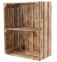 SKRZYNKA DREWNIANA opalana SKRZYNKI PÓŁKA SZAFKA