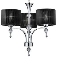 Stylowa lampa wisząca Impress nad łóżko czarna chrom