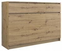 Komoda TopEshop 120 x 40 x 97cm dąb artisan matowe
