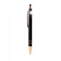 DŁUGOPIS WCISKANY CZARNY LEIVA METALOWY TOUCH PEN WKŁAD NIEBIESKI 10 SZTUK