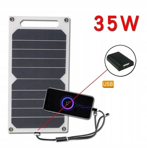 ŁADOWARKA SŁONECZNA DO TELEFONU PANEL SOLARNY 35W USB na Arena.pl