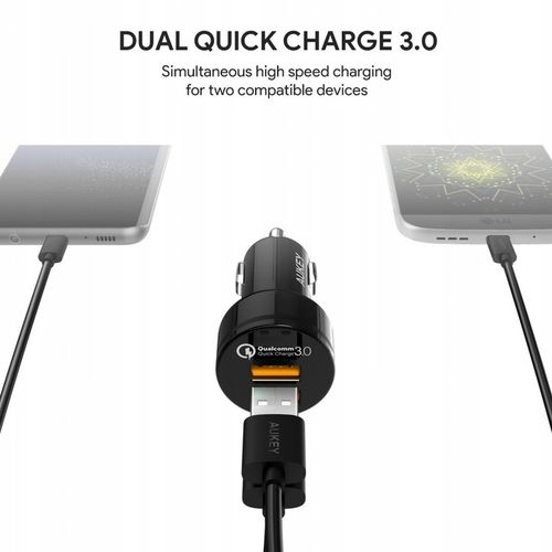 Ładowarka samochodowa Aukey CC-T8 2x USB 36 W na Arena.pl