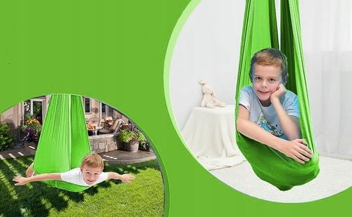 HUŚTAWKA DLA DZIECI HAMAK CHUSTA SENSORYCZNA AKROBATYCZNA JOGA + MOCOWANIE na Arena.pl