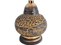 ZNICZ ZNICZE LAMPION NA GRÓB WAZA MOZAIKA ZŁOTO CZARNA+WKŁAD