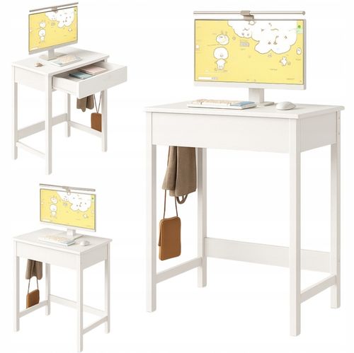 Biurko komputerowe białe małe dla dzieci stolik skandynawski loft 60cm na Arena.pl