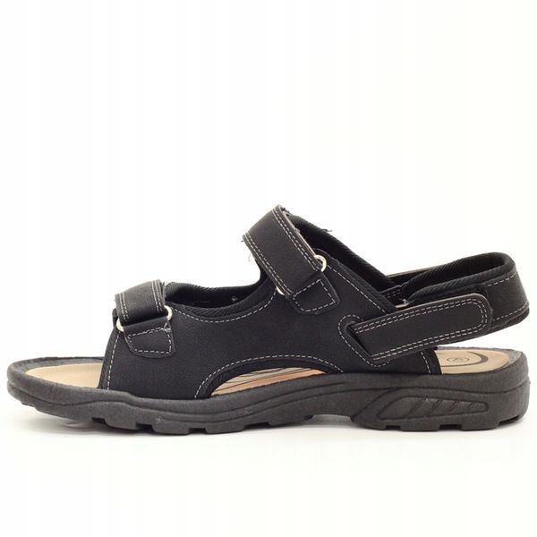 SANDAŁY MĘSKIE CZARNE SPORTOWE REGULACJA NA RZEP zdjęcie 4