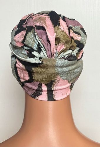 Marszczona czapka na głowę Sara 389 turban z wiskozy także po chemioterapii na Arena.pl