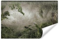 Fototapeta Do Salonu Egzotyczne LIŚCIE Dżungla Beton 135cm x 90cm